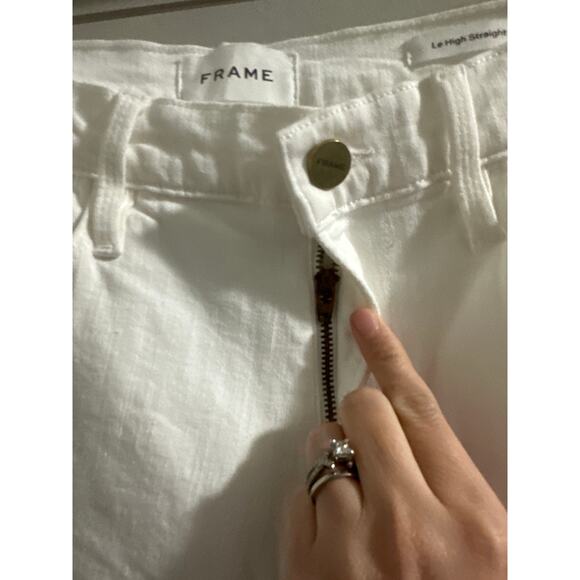 frame le high straight high rise jeans white New size 27 - Picture 3 of 7